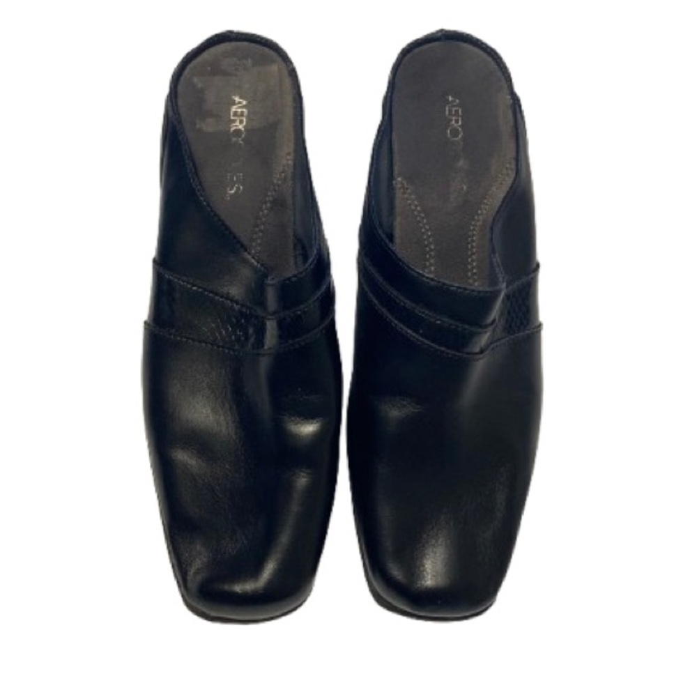 AEROSOLES Men's Black Slip-On Loafers